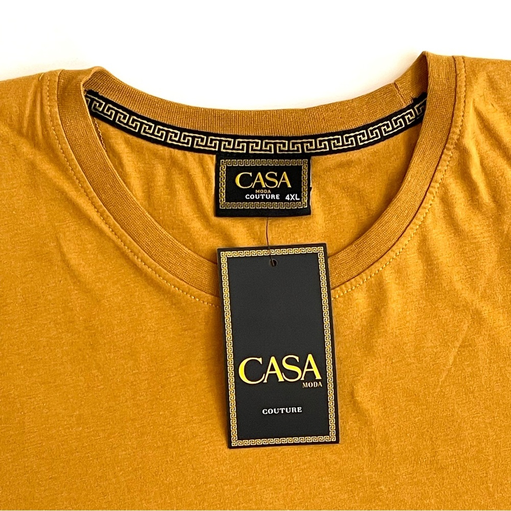 CASA MODA COUTURE T-Shirt Men's SIZE 4XL Or Pur Gold Medusa Logo Shirt Tee NWT - Picture 6 of 12